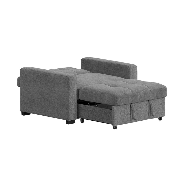 Homer Klicklak Chair W/Pull Out Bed in Clementine Grey