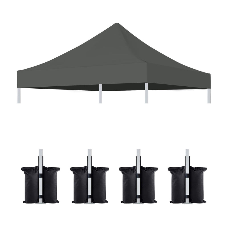 Canopy Replacement Top With 4 Pack W8 Bags, Pop Up Tent Cover Only, Frame Not Included