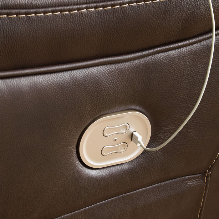 Dunleith - Power Sectional 6 Pc - Chocolate