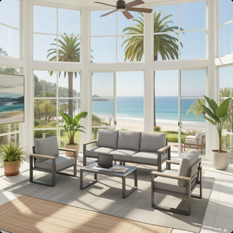 Modern Outdoor Sofa Set With Coffee Table