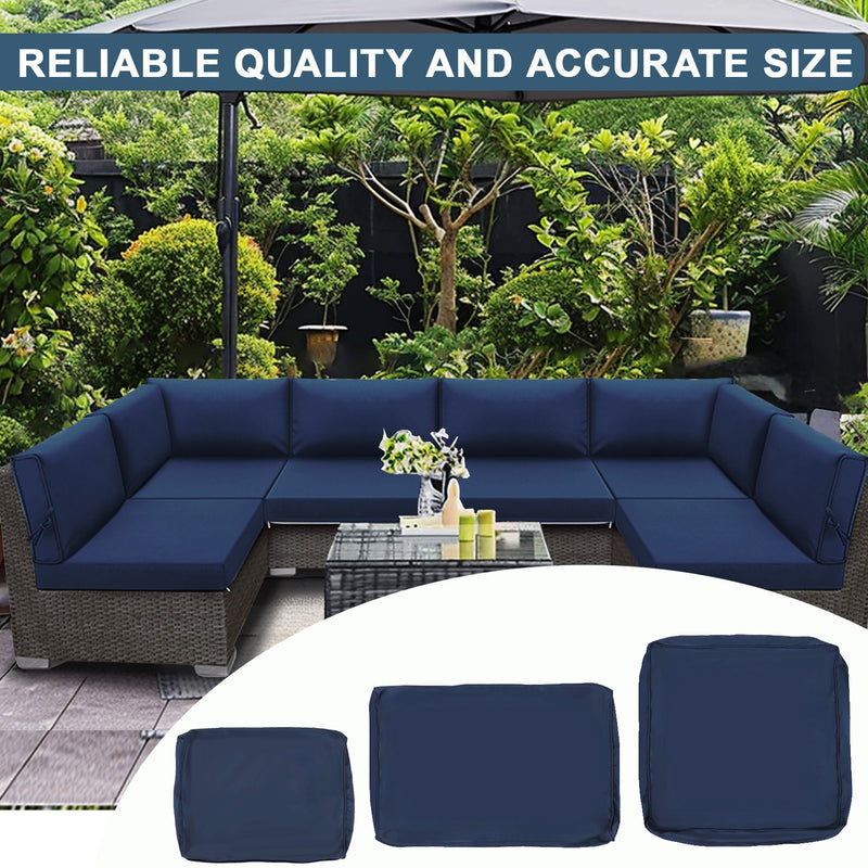 Outdoor Deep Seat Cushions For Patio Furniture Replacement, Cushion Set For Sectionals