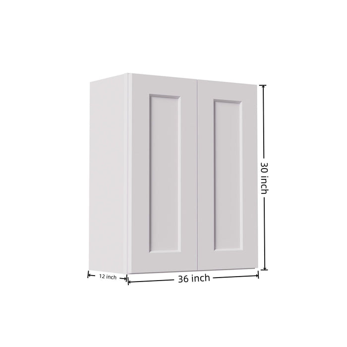 Shaker Wall Cabinet With Soft Close Hinges, Adjustable Shelves, Double Door