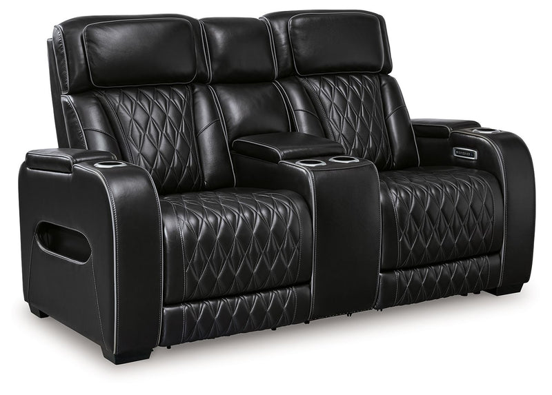 Boyington - 2 Pc. - Power Reclining Sofa And Loveseat - Black