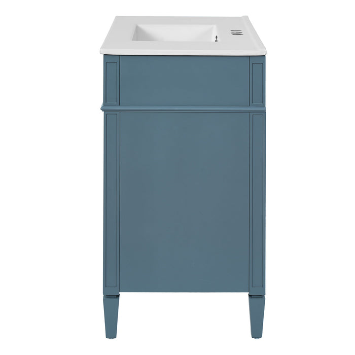 Bathroom Vanity With Top Sink, 2 Drawers And Tip Out Drawer