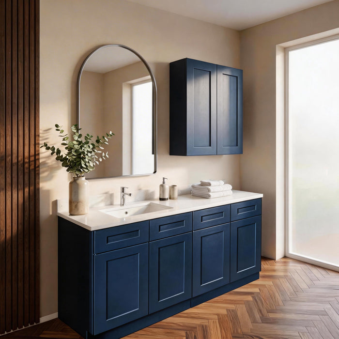 Shaker Wall Cabinet With Soft Close Hinges, Adjustable Shelves, Double Door