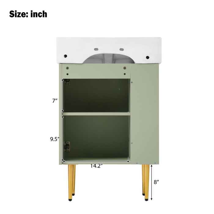 Bathroom Vanity, Combo Cabinet, Bathroom Storage Cabinet, Single Ceramic Sink
