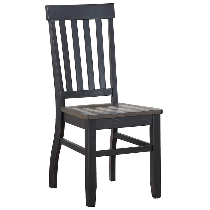 Steve Silver Raven Noir Side Chair in Two Tone Ebony and Driftwood (Set of 2)