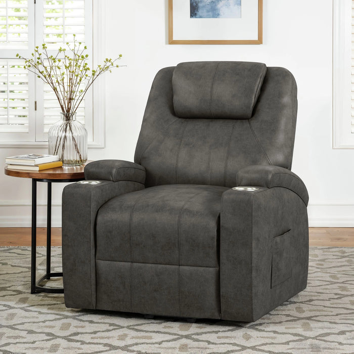 Kenmore P1 Lift Chair with Heat Massage in Simba DK Grey
