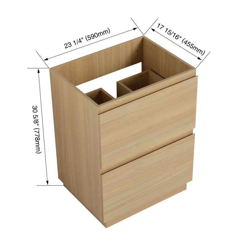 Modern Freestanding Bathroom Vanity Cabinet With Double Drawer