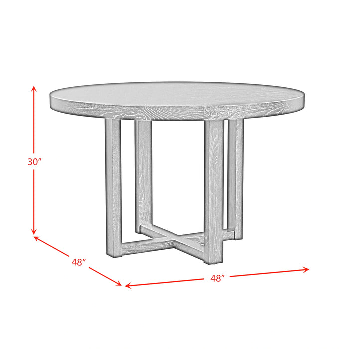 Bahama Breeze 47.5"" Round Dining Table in Black