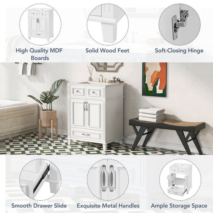 Bathroom Vanity With Sink, Storage Cabinet