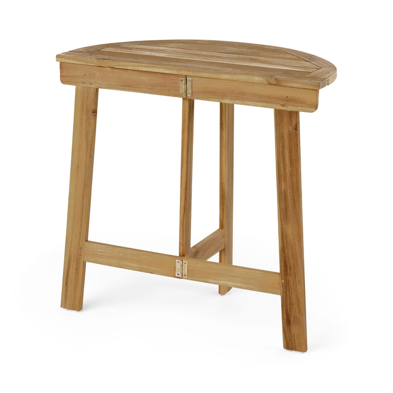 Outdoor 3 Piece Half Round Folding Bistro Set