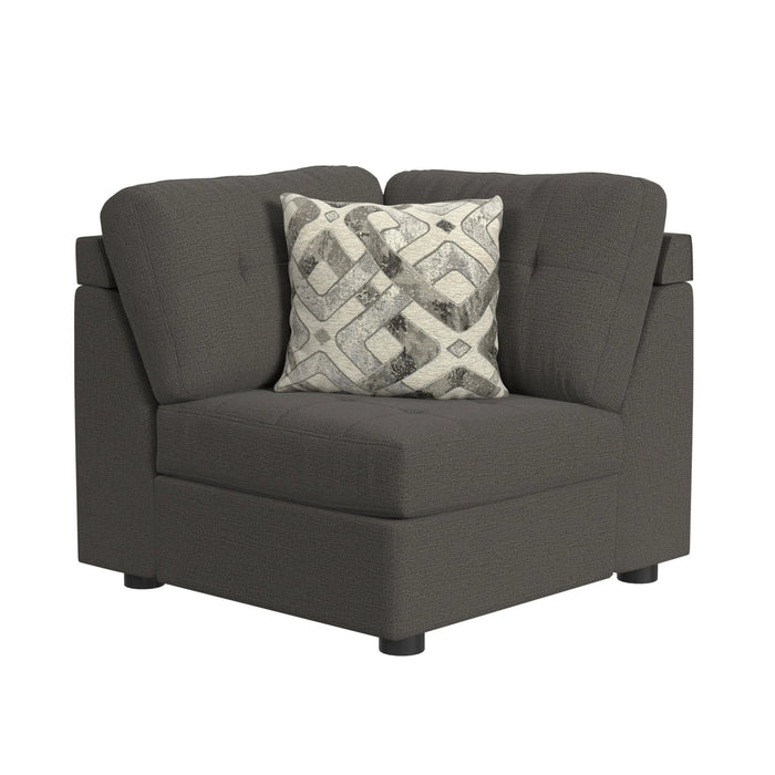 Options One Corner in Palmer Plus Ash with 1 Pillow 20""