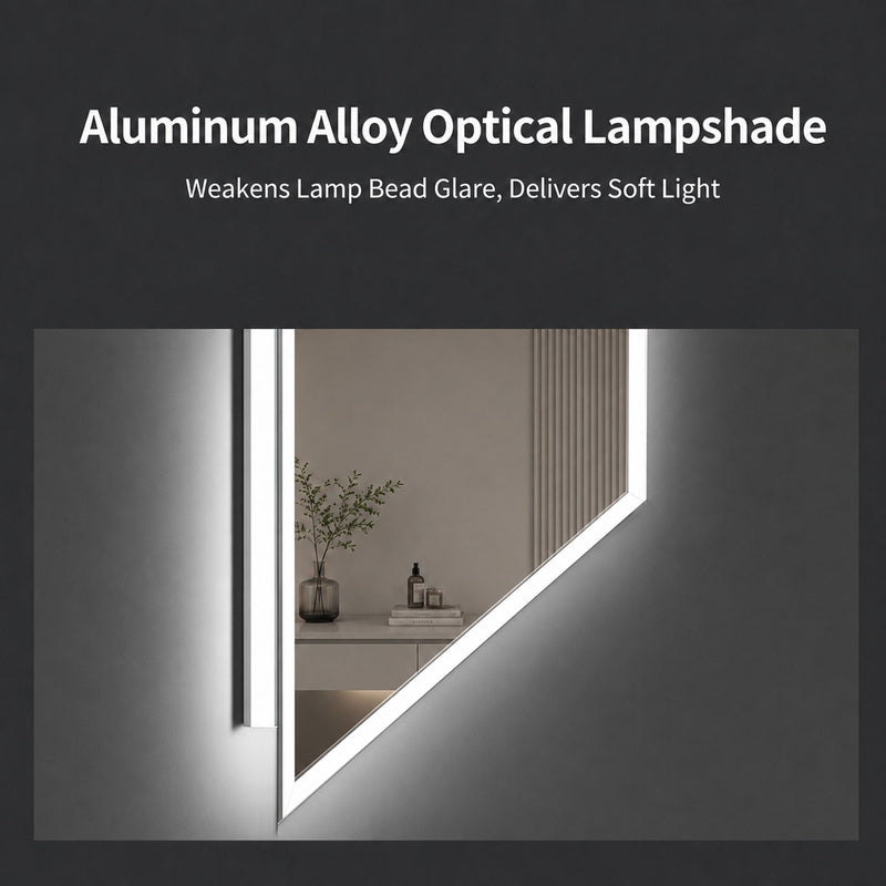 65" X 21" Arched LED Full Length Mirror, Wall Mounted Lighted Full Body Mirror With Frosted Edge Lighting, 3 Color Temperatures & Stepless Dimming - Silver