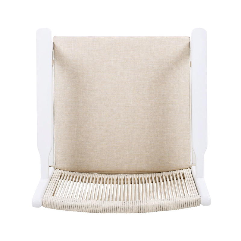 Outdoor Dining Armchair (Set of 2) - Beige / White