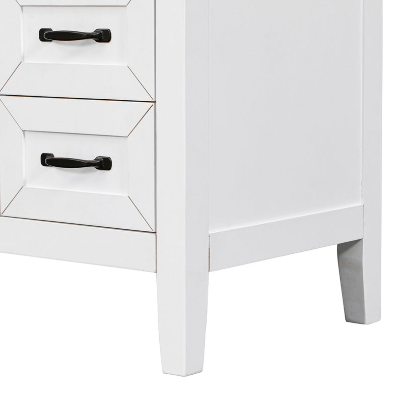 Modern Bathroom Vanity Base Only, 2 Doors And 3 Drawers