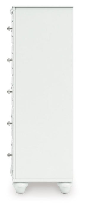 Kozlani - Five Drawer Chest - White
