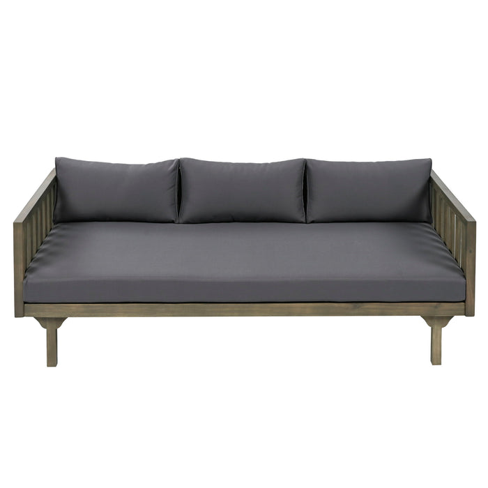 Claremont - 3 Seater Daybed Teak Acacia Wood Water Resistant Cushions