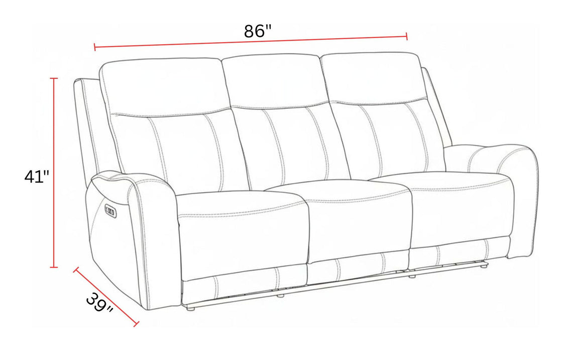Haywood - Power Reclining Sofa - Butternut