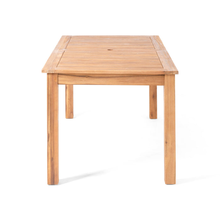 Outdoor Expandable Dining Table With Square Legs