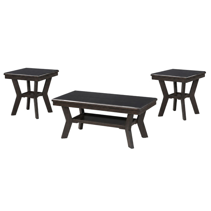 Gia - 3 Piece Occasional Set (1 Coffee & 2 End Tables) - Brown