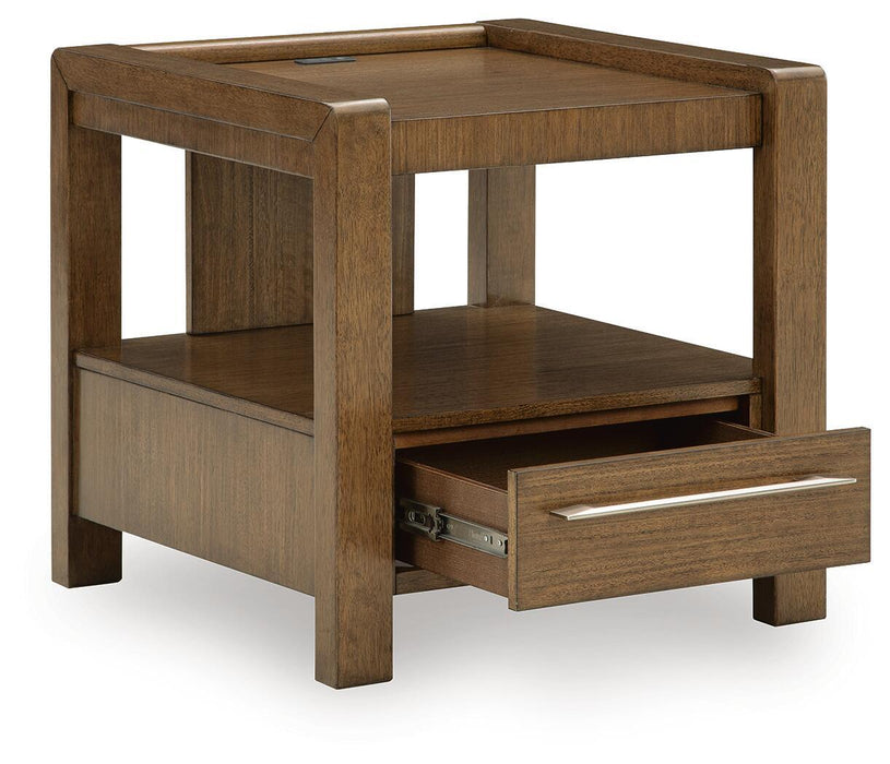 Marxmore - Square End Table - Brown