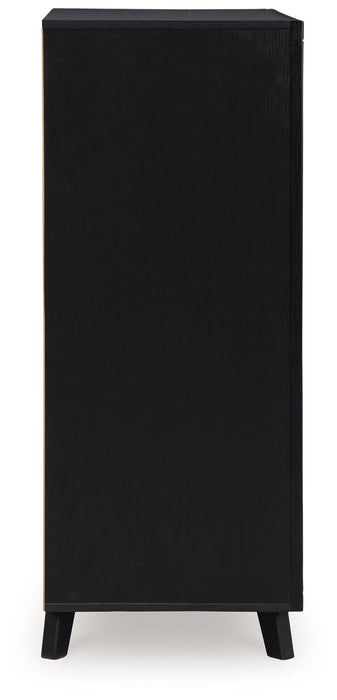 Danziar - Five Drawer Wide Chest - Black