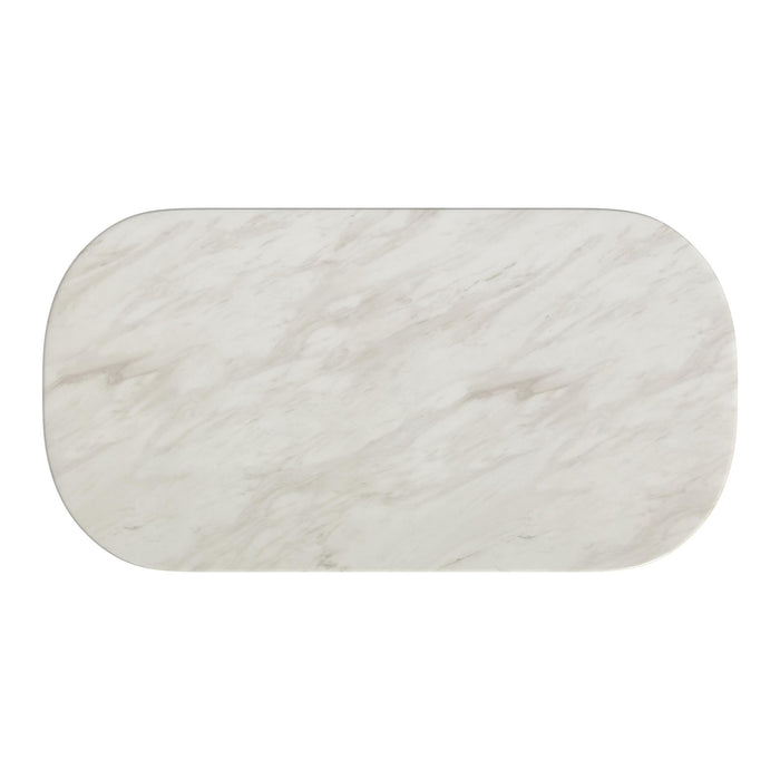 Sylvie - Oval Dining Table With Faux Marble Top