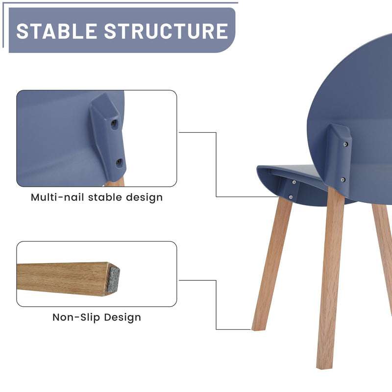 4 Piece Set Of Single Chairs With A Design Combining Modern And Traditional Elements