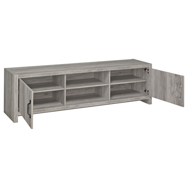 Conifer - TV Stand With Adjustable Shelves - Gray