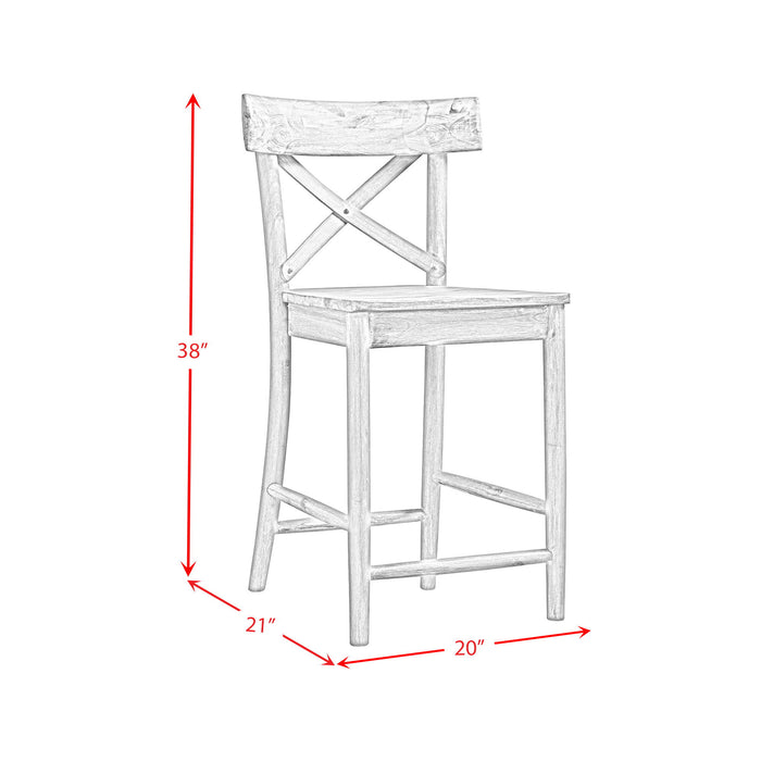 Callista - Round Counter Height 5 Piece Dining Set (Table And Four Stools) - Beach