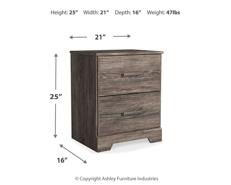 Ralinksi - Two Drawer Night Stand - Gray