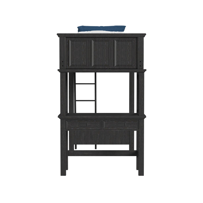 Hampton Kids - Loft Bed With Ladder And Desk With Speaker