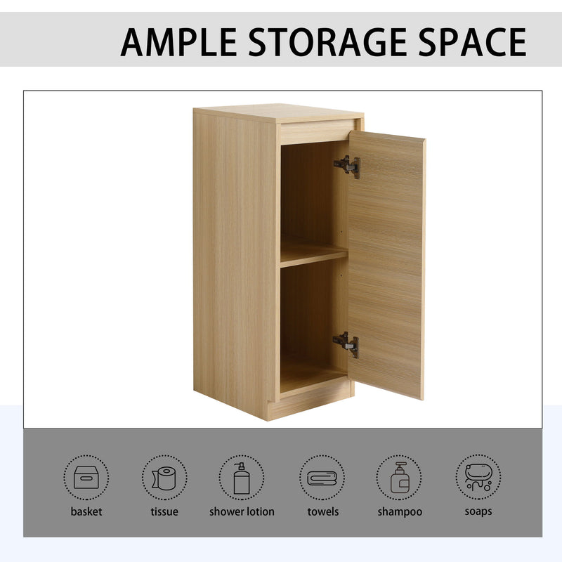 Freestanding Bathroom Vanity With Sink, 2 Small Storage Cabinets, Soft Close Doors