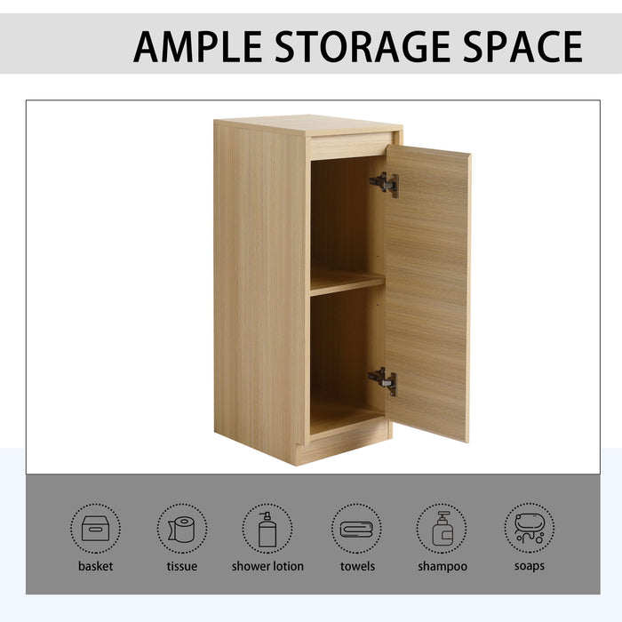 Soft Close Door Freestanding Bathroom Vanity With Sink, 1 Small Storage Cabinet