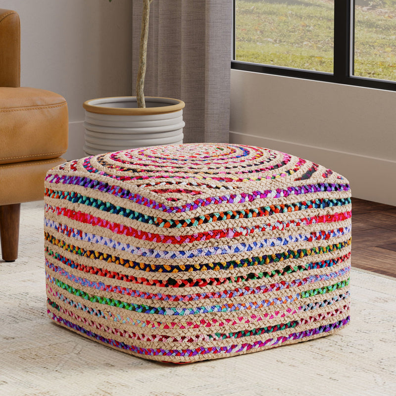 Margo - Square Pouf - Multicolor