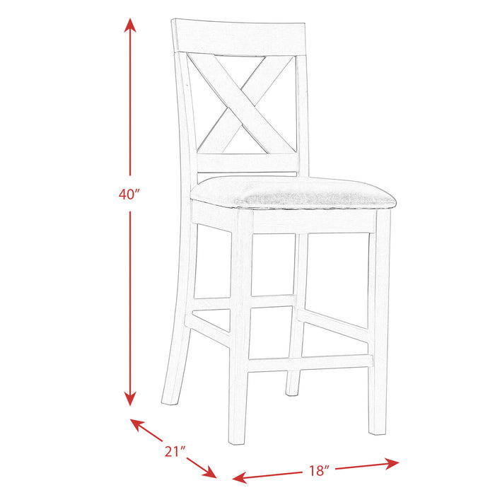 Alex - Counter Side Chair With Pu (Set of 2)