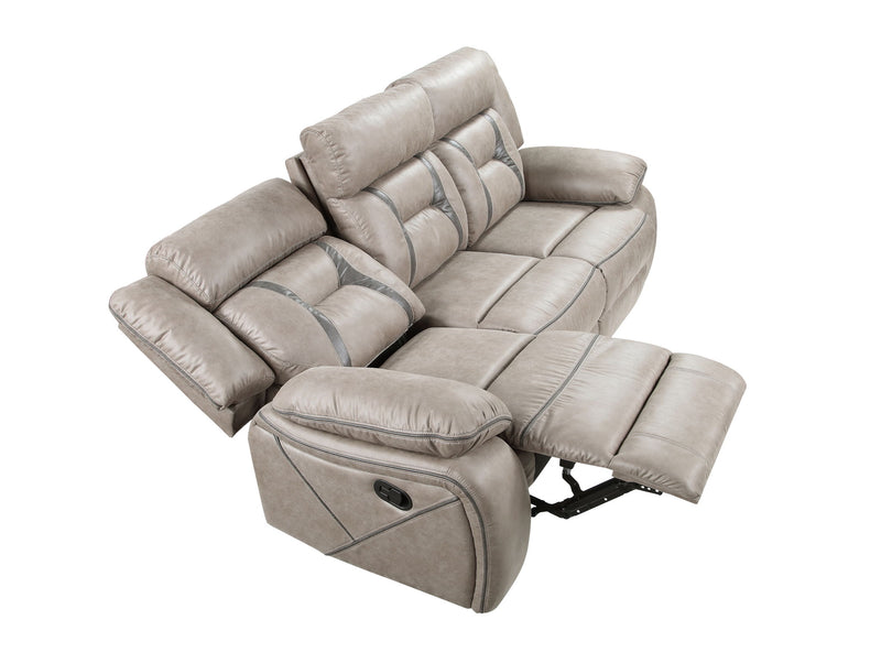 Tyson - Recliner Sofa With Drop Down Table - Gray