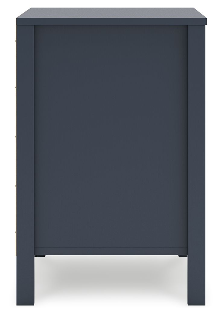 Simmenfort - Two Drawer Night Stand - Navy Blue