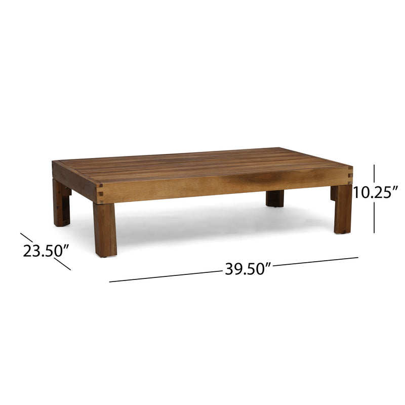 Radiat 5 Piece Outdoor L Shaped Sof Set With Coffee Table And Water Resistant Cushions - Teak