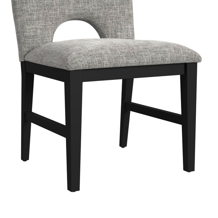 Oregon - Fabric Dining Side Chair (Set of 2) - Gray / Black