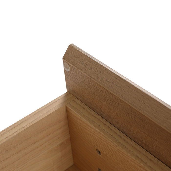 Wall Mounted Bathroom Vanity With Resin Sink And Soft Close Drawer - Imitative Oak