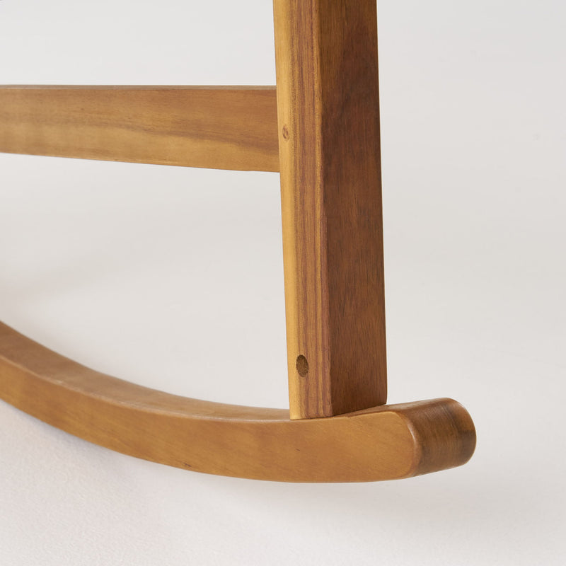 Muse - Outdoor Acacia Rocking Chair With Slat Design - Teak