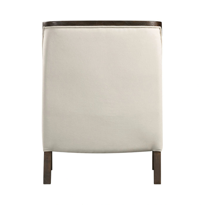 Hopkins Chair w/Brown Arm Columbia Charcoal