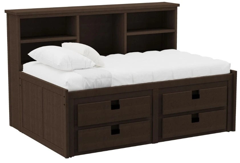 Elements International Cali Kids Full Wall Bed in Brown image