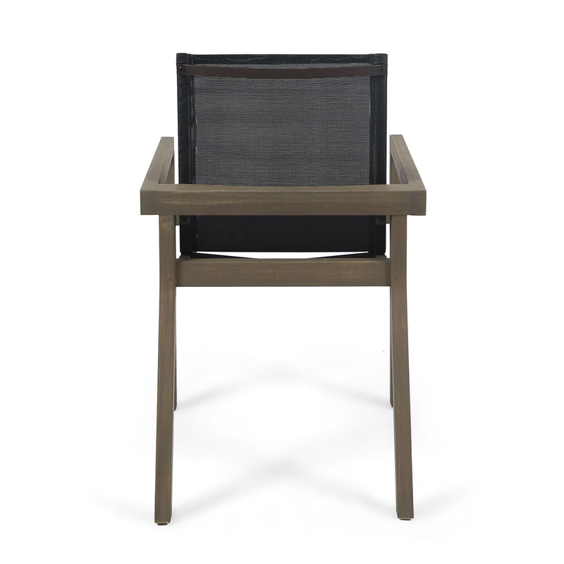 Belfast - Outdoor Dining Chair (Set of 2) With Mesh And Frame - Gray