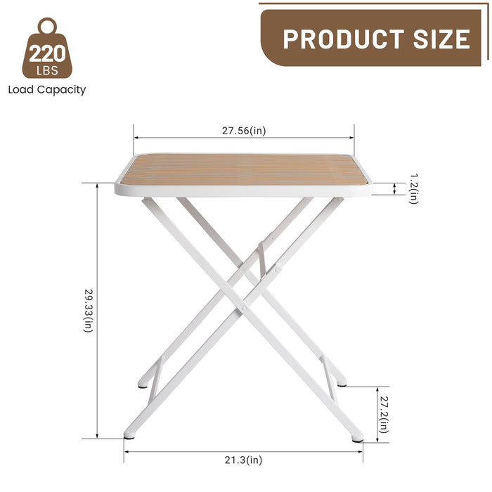 4 Piece Set Of Single Chairs With A Folding Square Table
