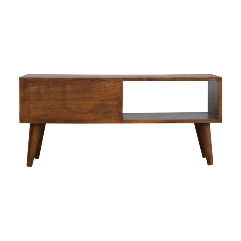 Prism Sliding Media Unit - Chestnut