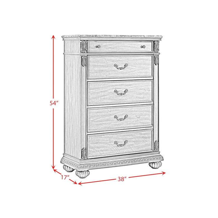 Cadenza UPH Bedroom Set with Black PU in Brown
