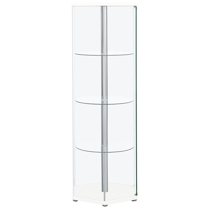 Tenley - 4 Shelf Curio Cabinet With Hexagonal Design